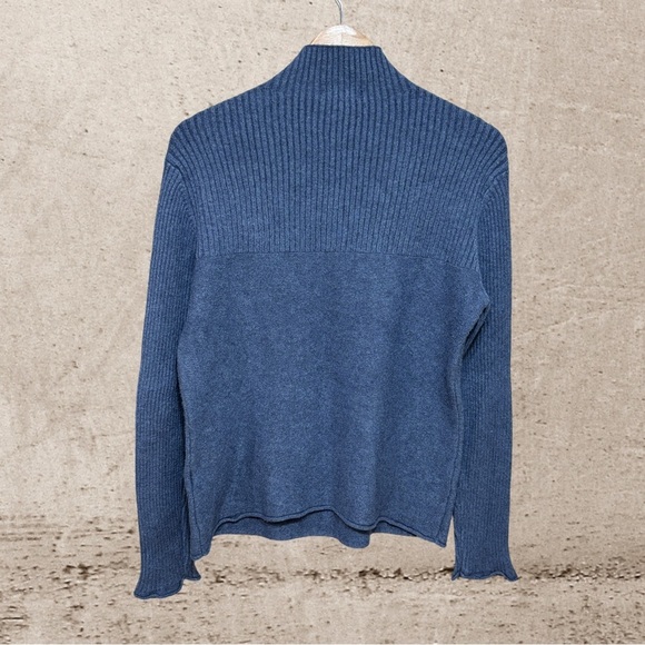 CHARLIE B Blue Cowl Neck Sweater - Picture 2 of 4